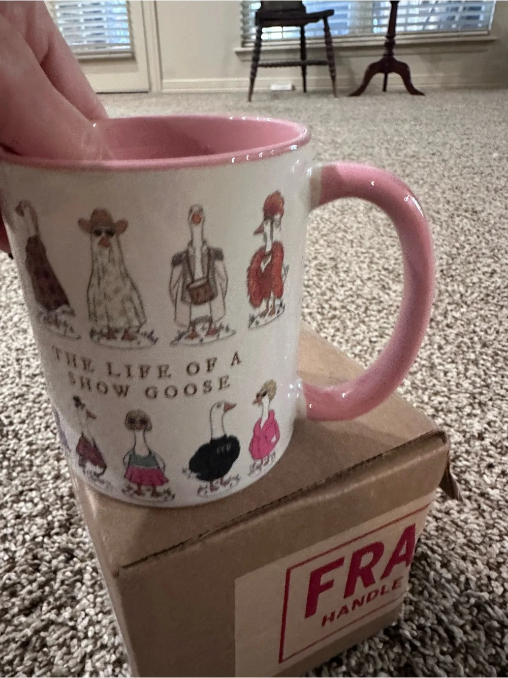 The Life of a Show Goose Pink Ceramic Mug